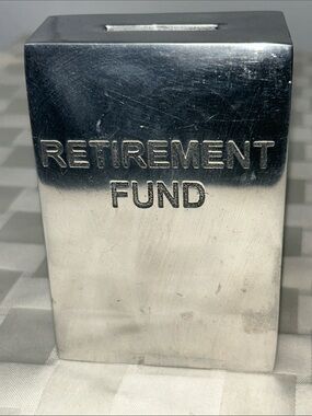 Bombay Silver Metallic 'Retirement Fund' Money Bank